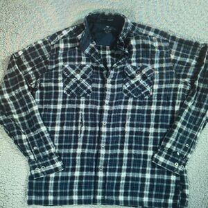 Men's Plaid Jacket - Black and White